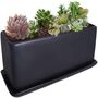 Black Modern Minimalist Ceramic Succulent Planter Pot, thumbnail 5 of 6