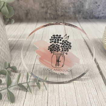 Personalised 10mm Acrylic Round Coaster With Logo, 5 of 8