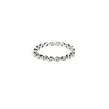 Eternity Cz Rings , Rose Or Gold Vermeil 925 Silver, 2 of 9
