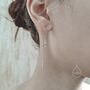 Ginkgo Leaf Threader Earrings In Sterling Silver, thumbnail 5 of 10