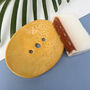 Mustard Lace Ceramic Soap Dish With Drainage, thumbnail 1 of 6