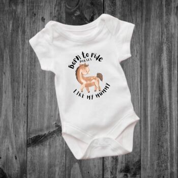 Born To Ride Horses Like Mummy Bodysuit, 5 of 5