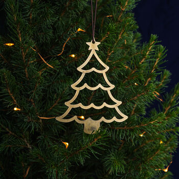 Handmade Brass Christmas Tree Decorations – The Festive Cheer Collection, 6 of 11