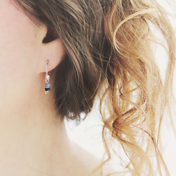 Sterling Silver Sapphire Earrings, 5 of 9