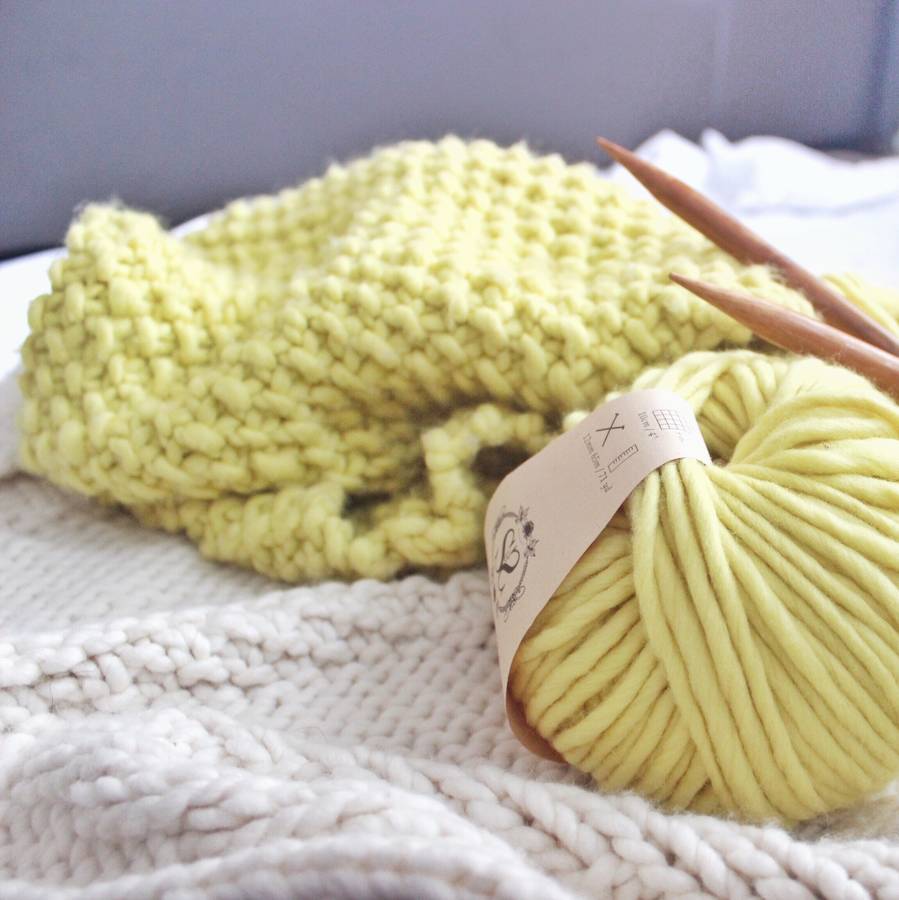 classic beginner snood knitting kit by stitch & story