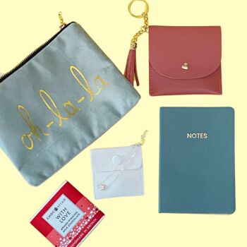 Jewellery, Notebook, Purse And Makeup Bag Giftbox Rouge, 6 of 9