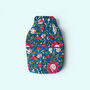 Hot Water Bottle Cover | Teal And Pink Cotton Block Print, thumbnail 1 of 4
