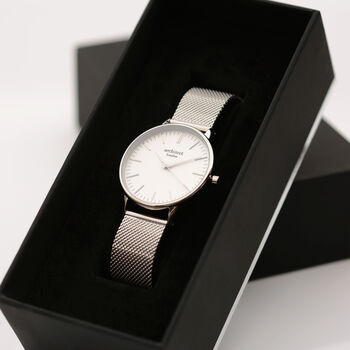 Ladies Personalised Architect Watch In Silver, 2 of 7
