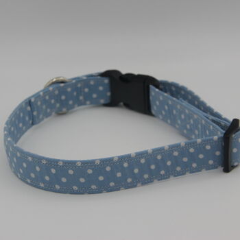 Light Blue Polkadot Dog Collar, 7 of 12