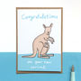 'New Arrival' Kangaroo Baby Card, thumbnail 1 of 2