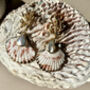 Boroque Pearl Real Shell Statement Earrings, thumbnail 1 of 5