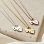 Personalised Mother And Baby Heart Charm Necklace, thumbnail 1 of 9