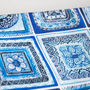 Portugal Tiles Blue And White Cotton Cosmetics Bag, thumbnail 2 of 9