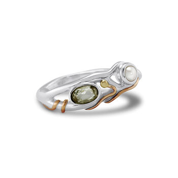 Green Amethyst And Pearl Ring, 8 of 9