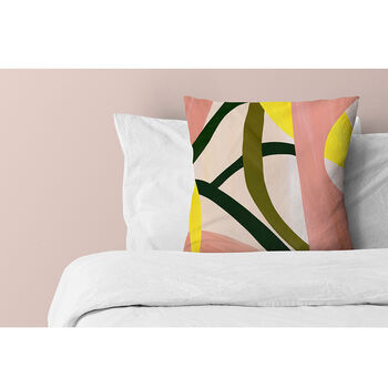 Pink, Green And Yellow Abstract Set Of Cushions, 7 of 8