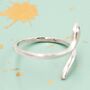 Snake Wrap Adjustable Ring In Sterling Silver, thumbnail 6 of 10