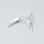 Sterling Silver Triangle Dangle Stud Earrings, thumbnail 2 of 4