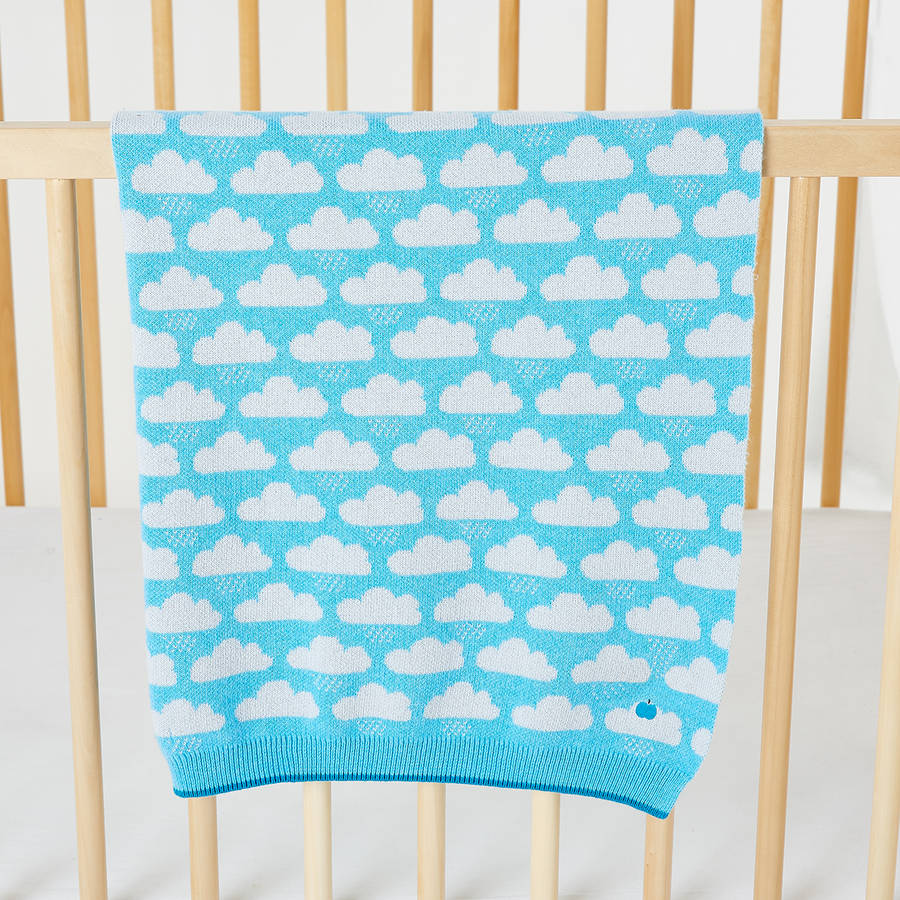 Dreamer Clouds Cotton Cashmere Baby Blanket By The bonnie mob