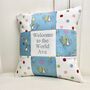 Peter Rabbit Welcome To The World Cushion, thumbnail 4 of 9