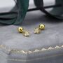 Cz Crystal Screw Back Earrings, thumbnail 4 of 12