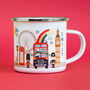 Personalised Children's London Bus Enamel Mug, thumbnail 3 of 7
