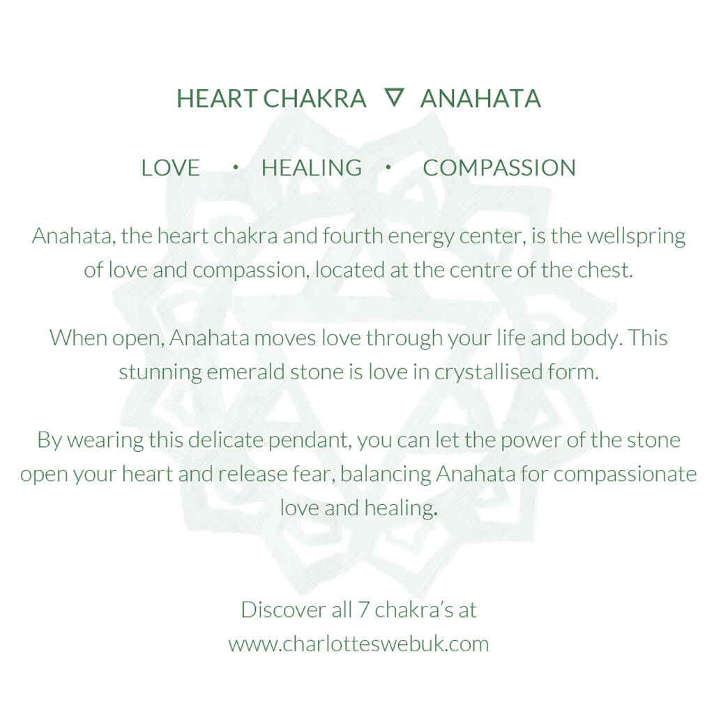 Heart Chakra Emerald Ring Silver Or Gold Plated By Charlotte's Web ...