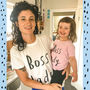 Boss Lady T Shirt In White Or Bright Pink, thumbnail 6 of 9
