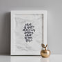 What If I Fall? Personalised Modern Calligraphy Print, thumbnail 2 of 4