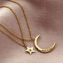 Moon And Star Personalised Layered Necklace Set, thumbnail 9 of 12