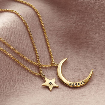 Moon And Star Personalised Layered Necklace Set, 9 of 12