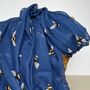 Bees Scarf In Navy Blue, thumbnail 3 of 3