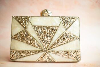 Miami Silver Mother Of Pearl Clutch, 6 of 9