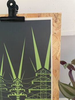 Navy Pylon Art Print, 3 of 6