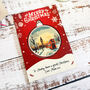 Personalised Red London Christmas Keepsake Card And Bauble Set, thumbnail 4 of 5
