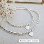 Sterling Silver Personalised Heart Charm Stretch Bracelet, thumbnail 4 of 8