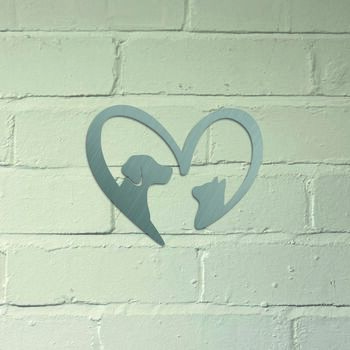 Dog And Cat Heart Steel Garden Sculpture, 3 of 3