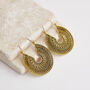 Mandala Large Hoop Intricate Detail Earrings, thumbnail 4 of 9
