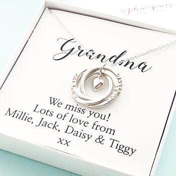 Personalised Interlinked Rings Necklace, 11 of 12