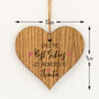 Promoted To Auntie Hanging Wood Heart, thumbnail 3 of 3