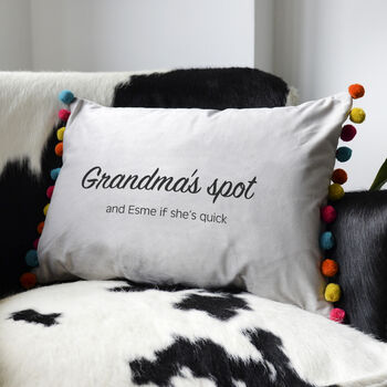 Personalised Grandmother Velvet Cushion, 7 of 10