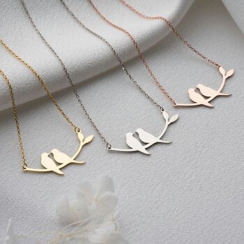 Lovebirds On Branch Necklace, 5 of 10