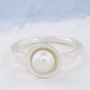 Pearl Stacking Ring Set. Sterling Silver, thumbnail 6 of 12
