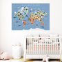 Wildlife Map Of The World Print, thumbnail 1 of 5
