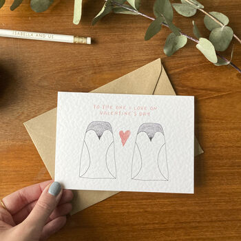 To The One I Love Penguin Valentine's Day Card, 2 of 4