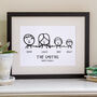 Personalised Family Illustrated Characters Print, thumbnail 3 of 12