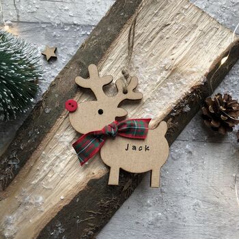 Personalised Christmas Rudolph Reindeer Decoration, 10 of 10