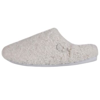 Women's Vegan Mule Slippers In Cream, 9 of 11