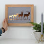 Personalised Stag Family Foil Print, thumbnail 2 of 6
