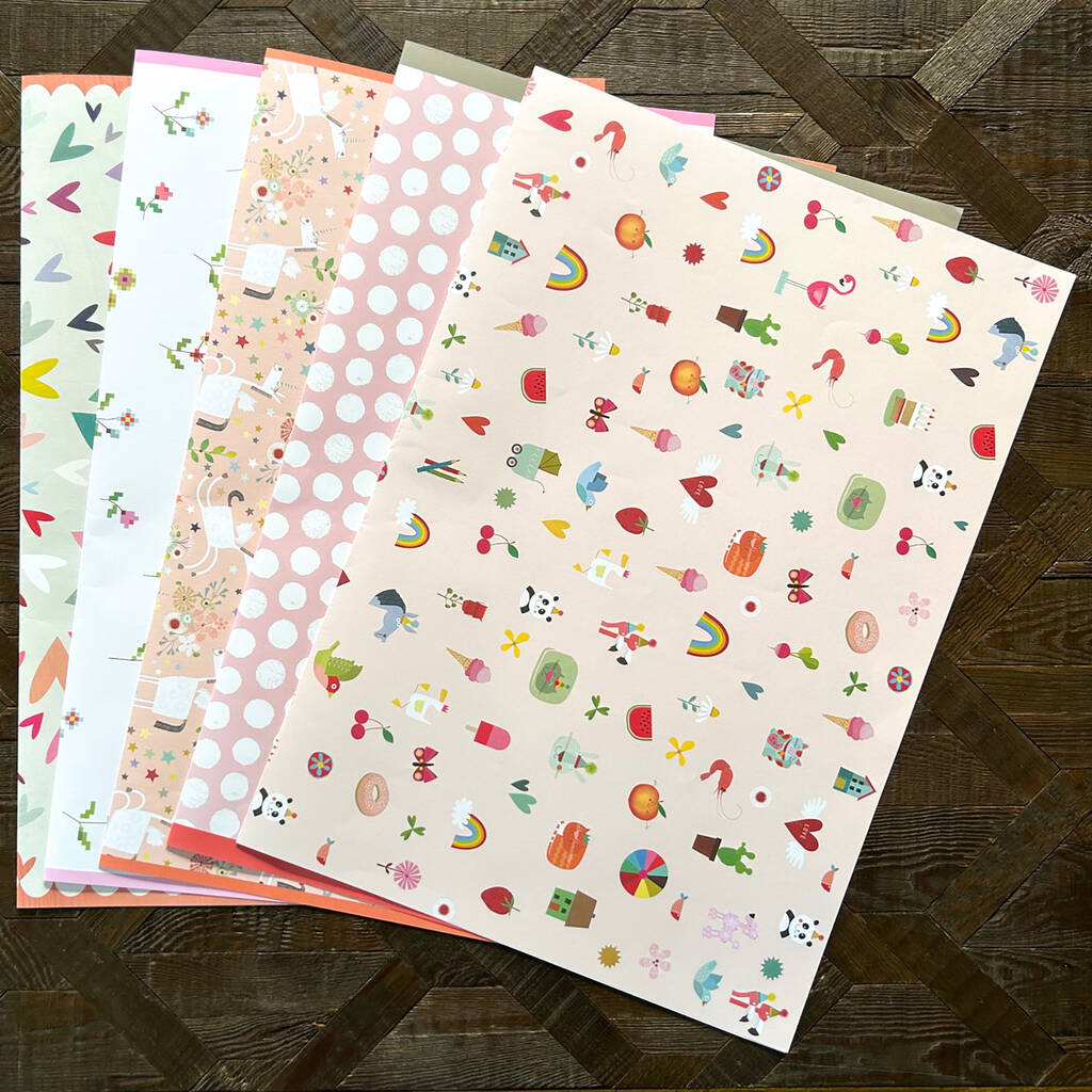 Girly Wrapping Paper Pack, 1 of 11