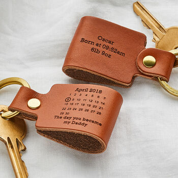 Personalised Leather 'Day You Became My…' Keyring, 2 of 5